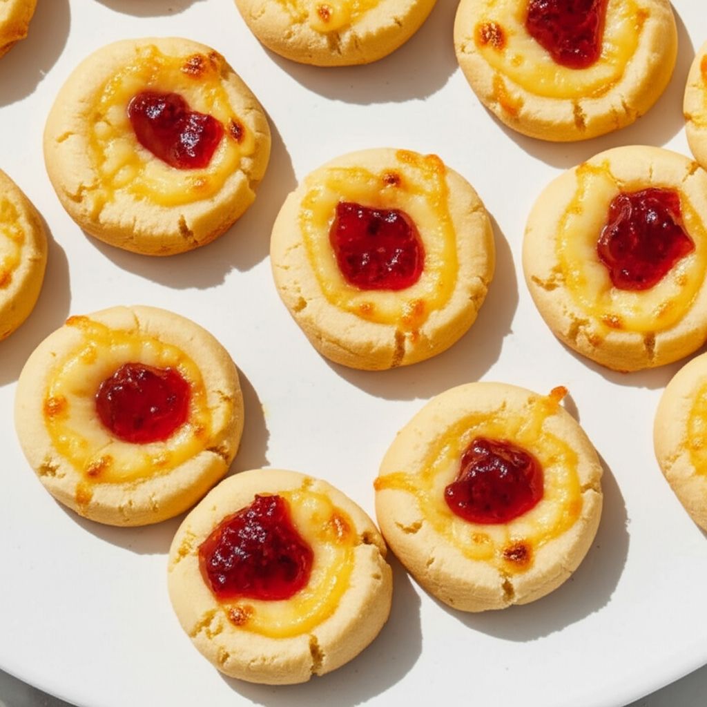Cheesy Thumbprint Appetizers with Hot Pepper Jelly
