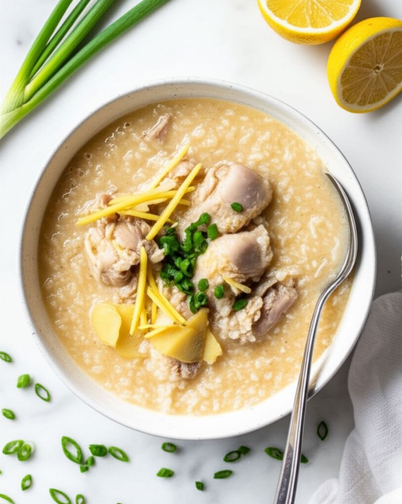 Chicken Arroz Caldo (Chicken Rice Porridge)
