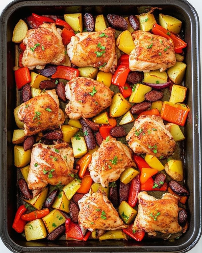 Chicken, Sausage, Peppers, and Potatoes