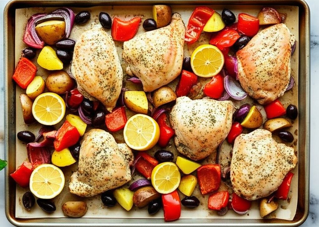 Easy Sheet Pan Greek Chicken