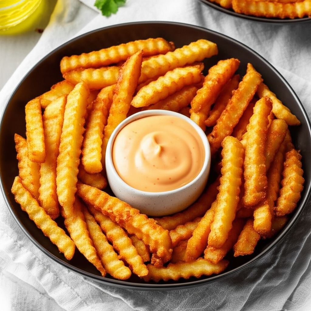 Flemish Frites - Belgian Fries with Andalouse Sauce
