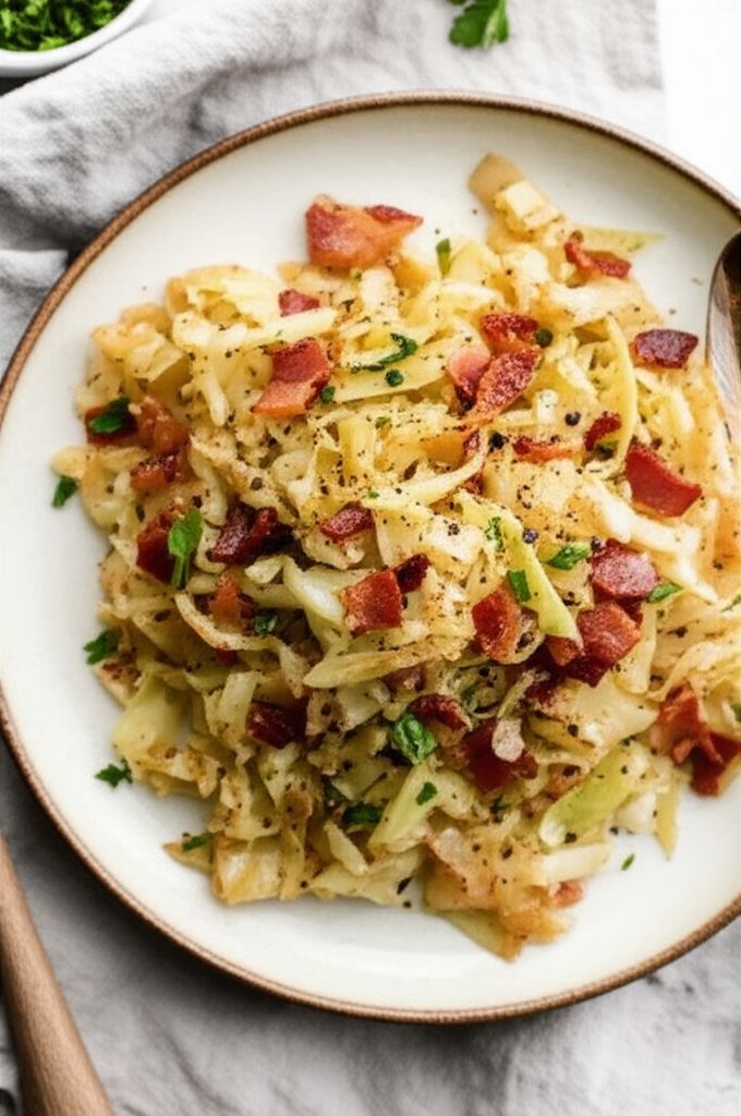 Fried Cabbage and Bacon