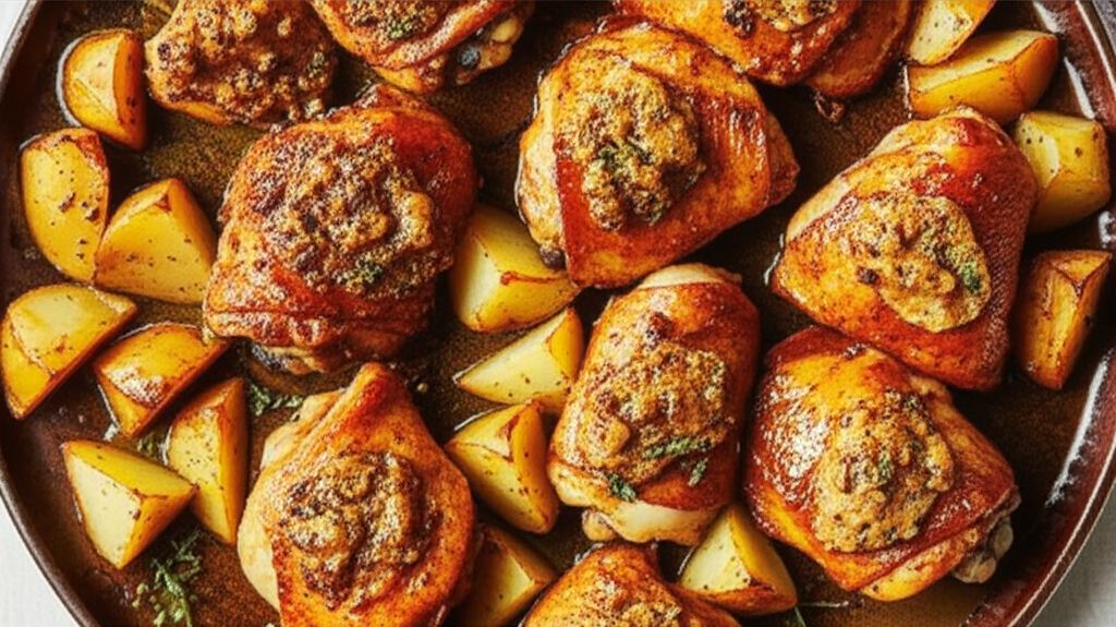 Garlic Roasted Chicken and Potatoes
