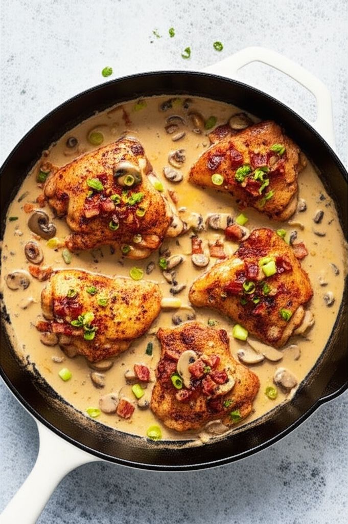 Keto Smothered Chicken Thighs