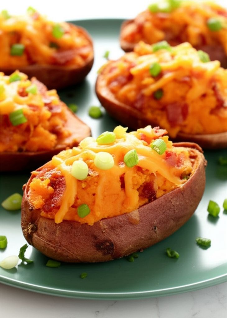 Loaded Twice-Baked Sweet Potatoes