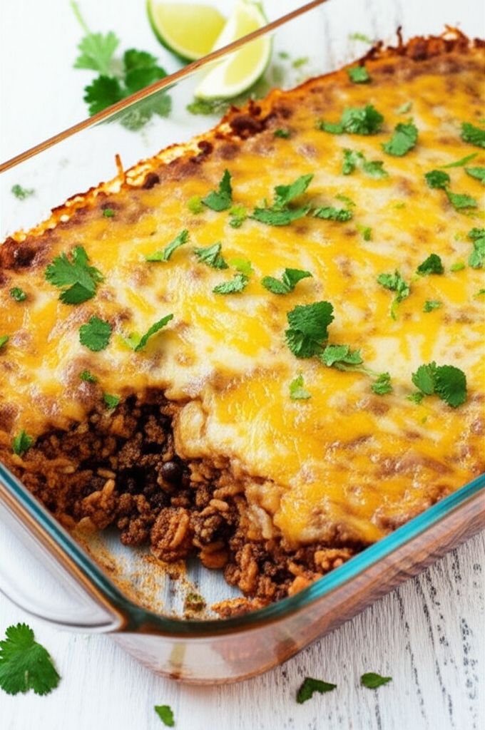 Mexican Beef and Rice Casserole