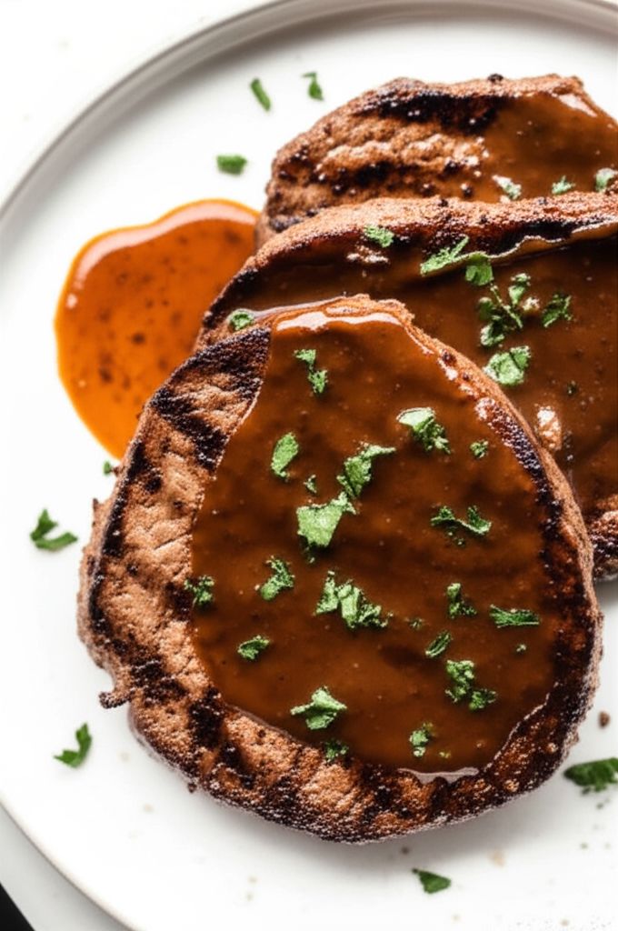 Minute Steaks with Barbecue Butter Sauce
