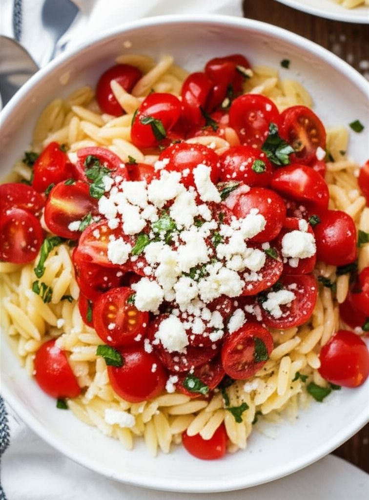 Orzo with Tomatoes, Basil, and Gorgonzola