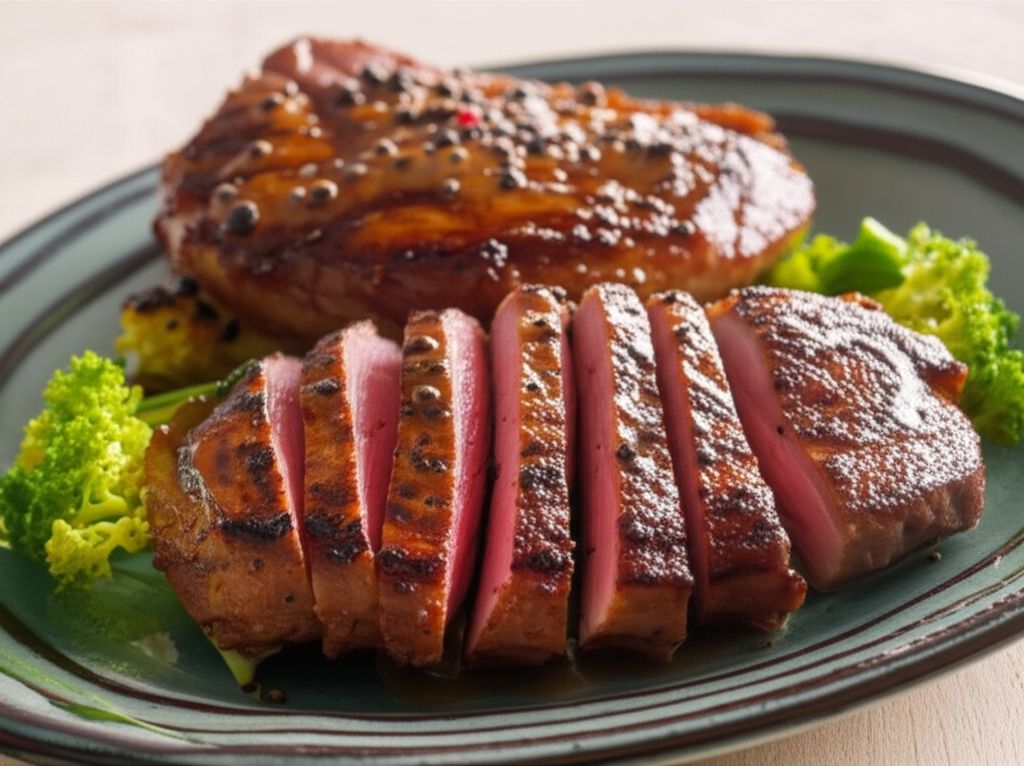 Ostrich Steaks with Calvados Sauce