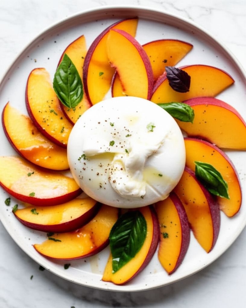 Peach Burrata Salad