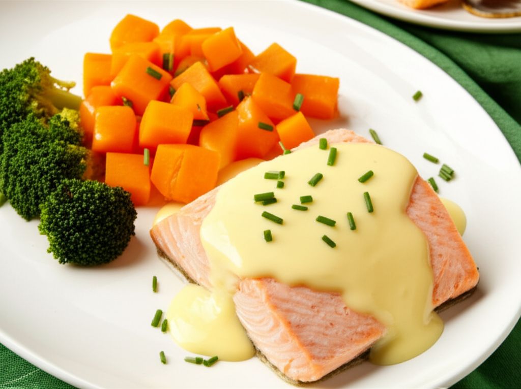 Poached Salmon with Hollandaise Sauce
