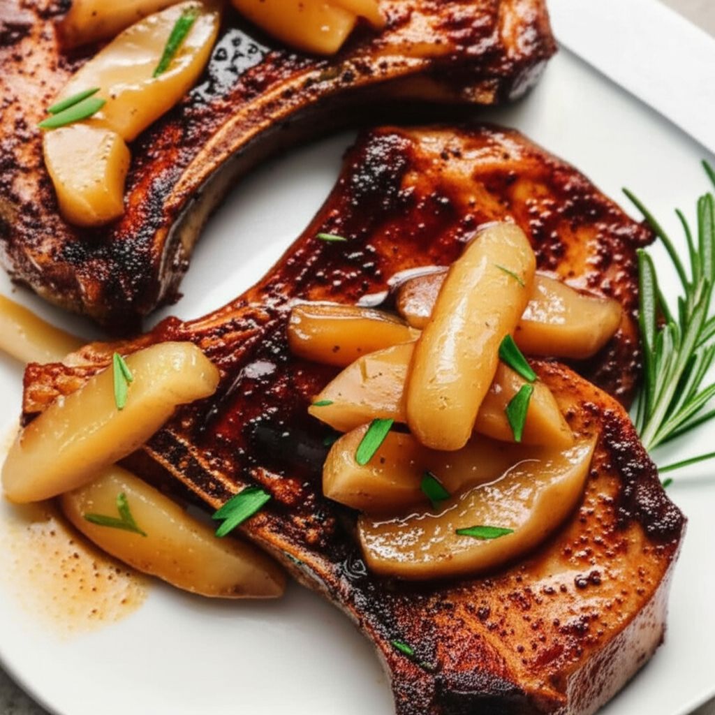 Pork Chops with Apple Cider Glaze