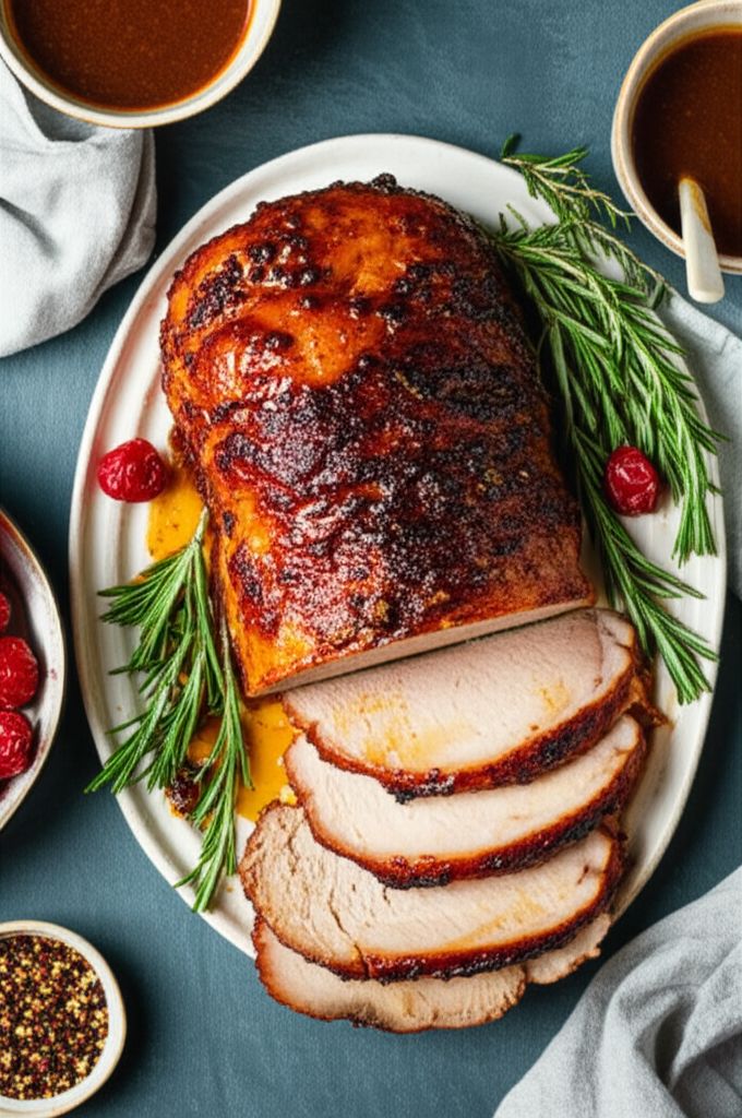 Roast Pork with Maple and Mustard Glaze