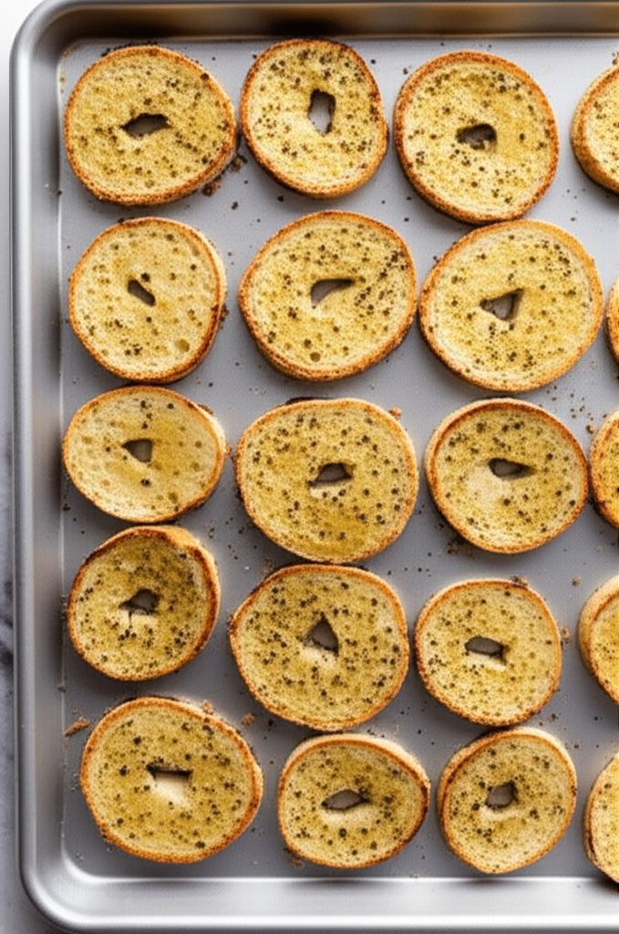 Salt and Garlic Bagel Chips