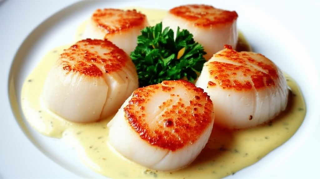 Scallops with White Wine Sauce