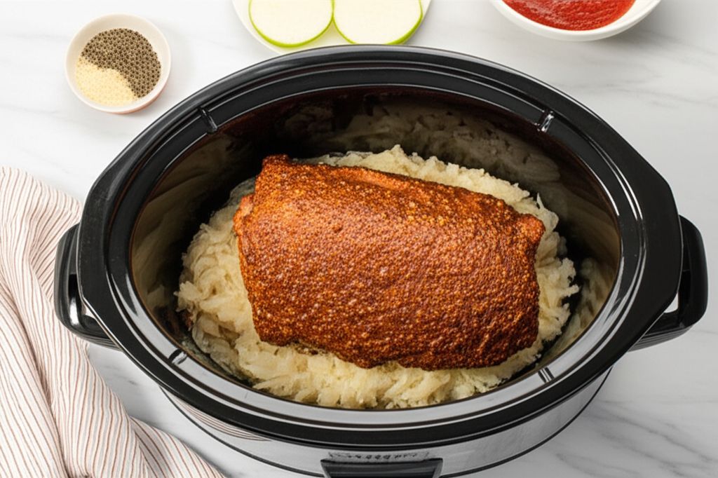 Slow Cooker Sauerkraut Pork Loin