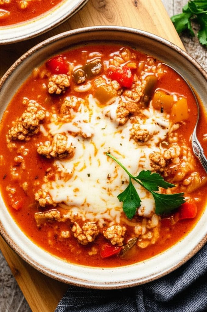 Slow Cooker Stuffed Pepper Soup