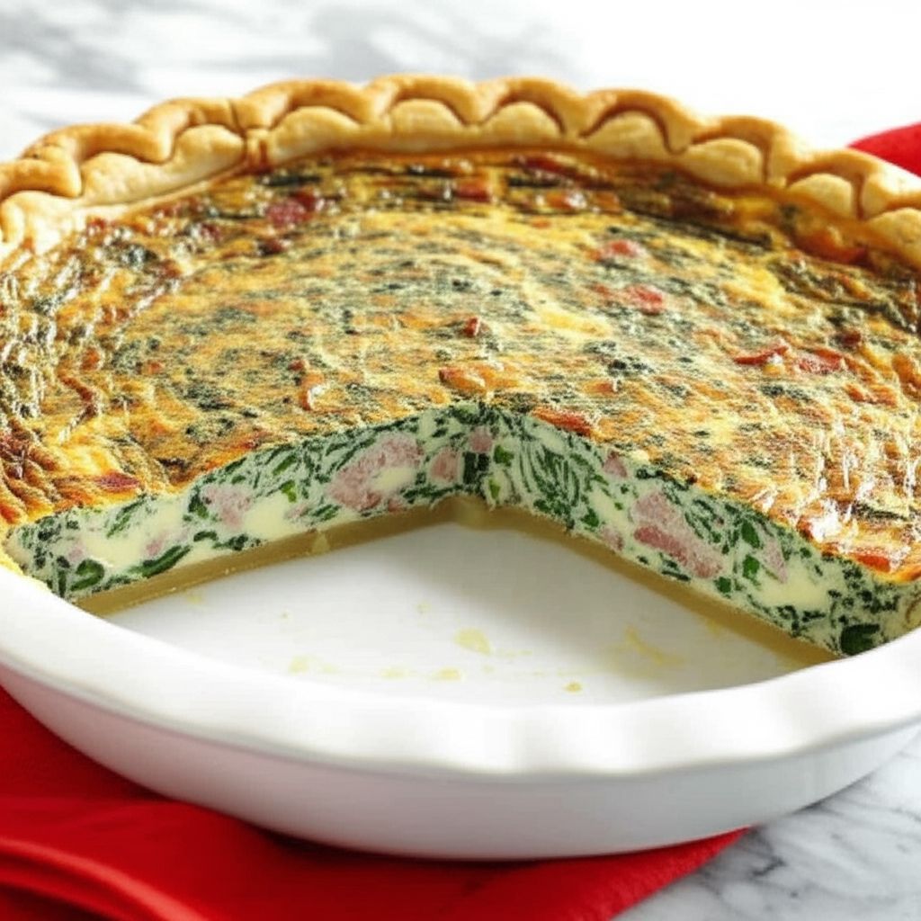 Spinach and Bacon Quiche