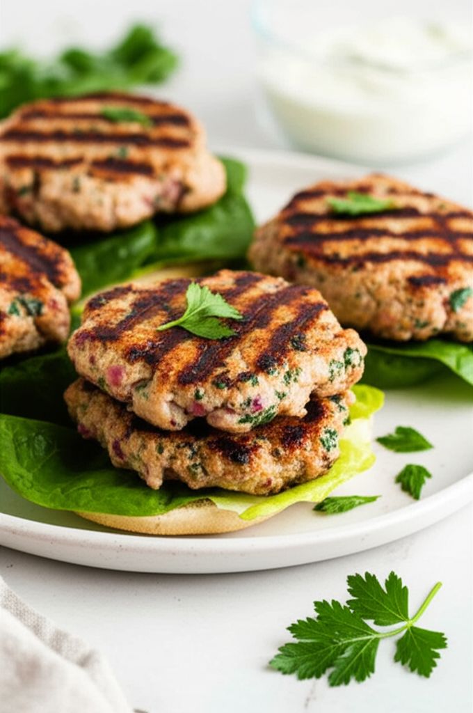 Spinach and Feta Turkey Burgers