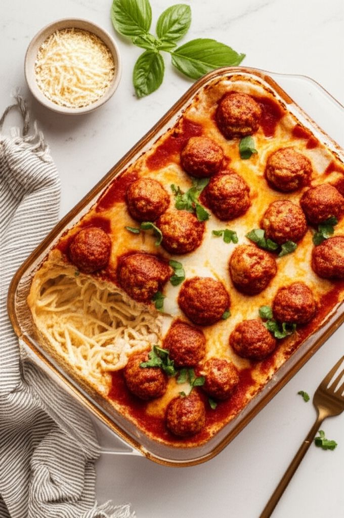 The Best Baked Alfredo Spaghetti
