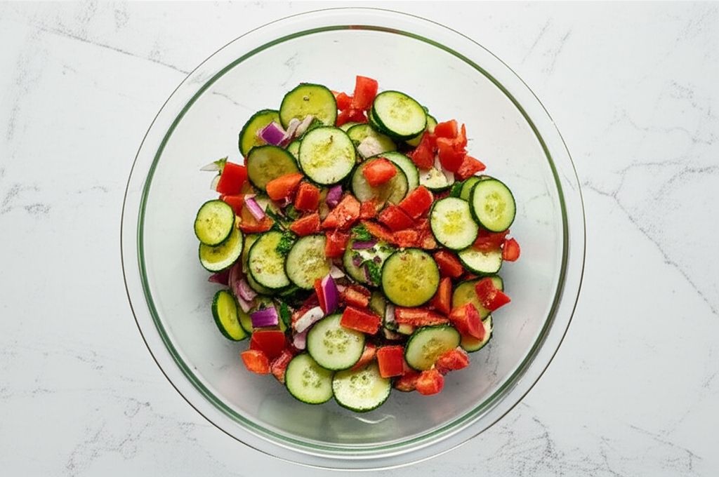 Tomato Cucumber Salad with Mint