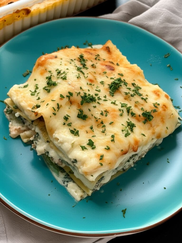 White Cheese Chicken Lasagna