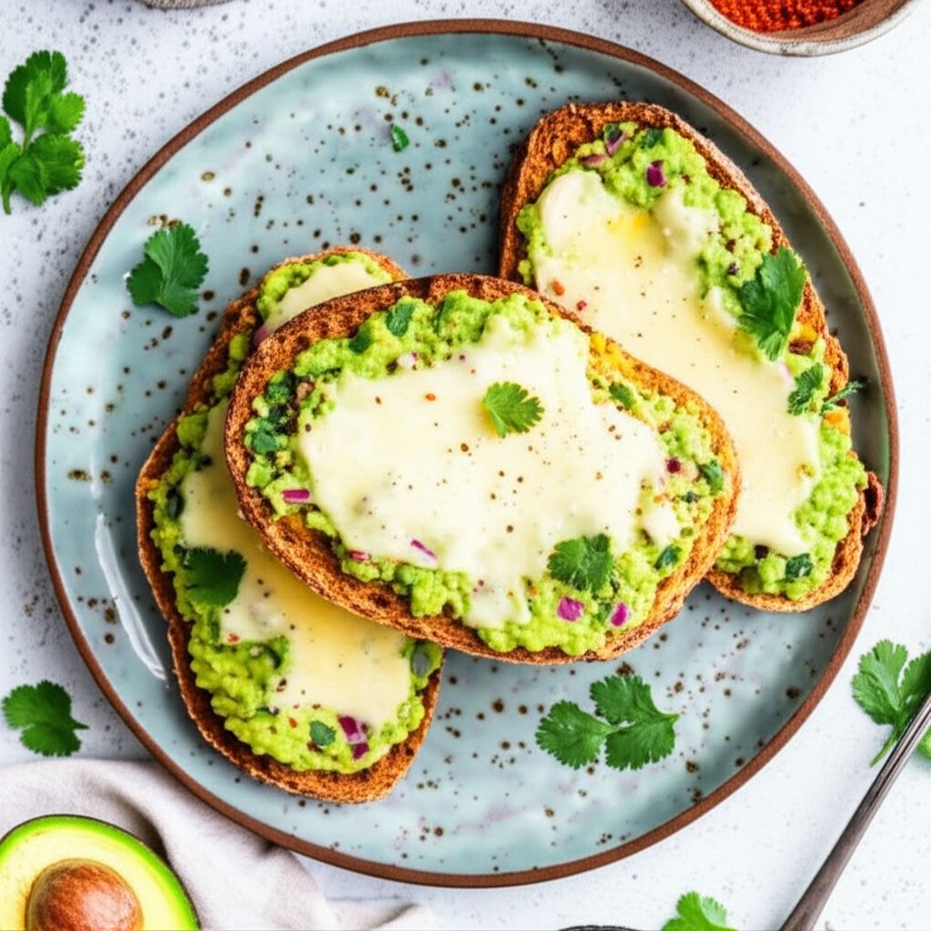 Avocado Toast with Grilled Cheese
