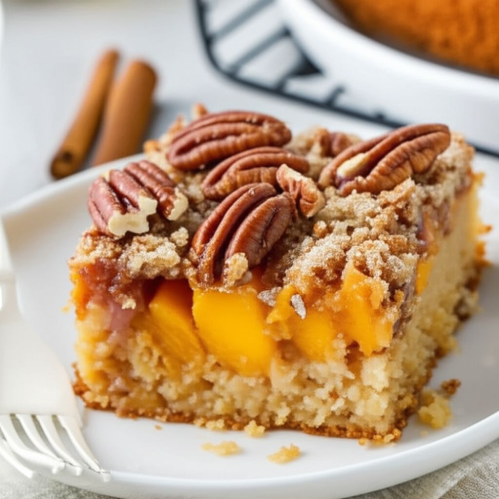 Avon's End of Summer Sunday Morning Peach Coffee Cake