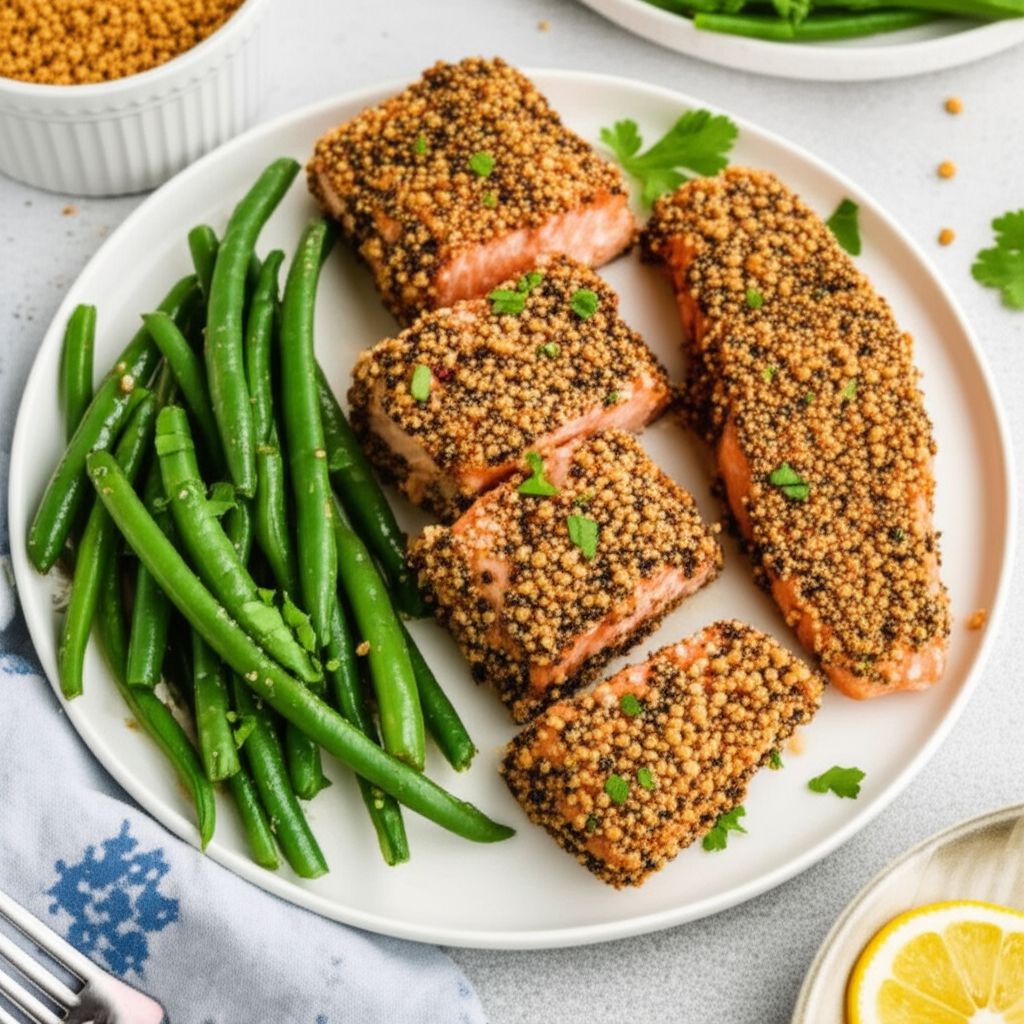 Baked Bourbon and Brown Sugar Salmon Nuggets