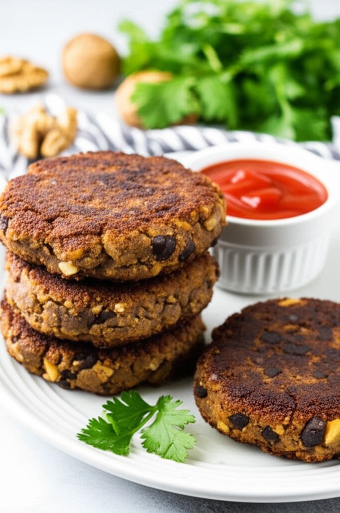 Black Bean and Walnut Burgers