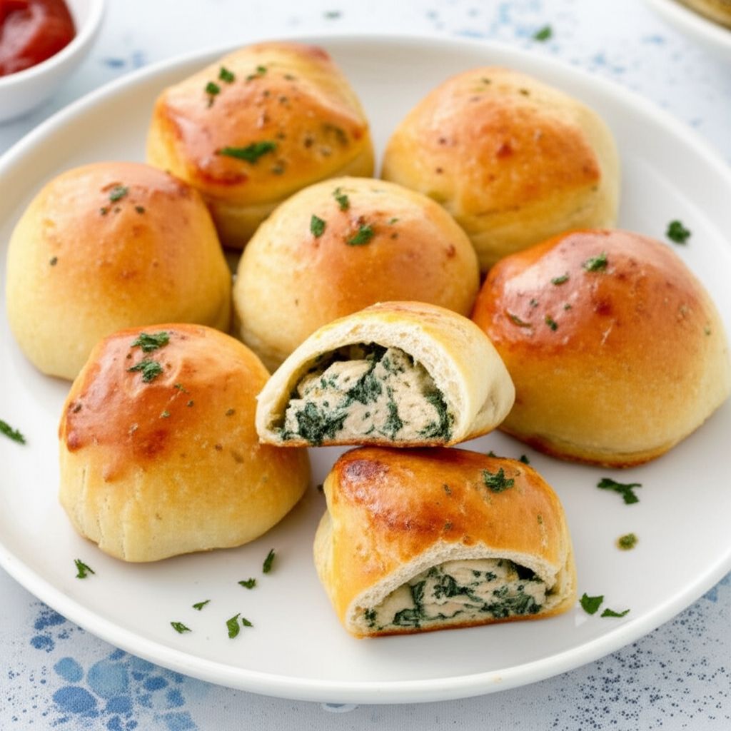 Chicken and Spinach Puffs