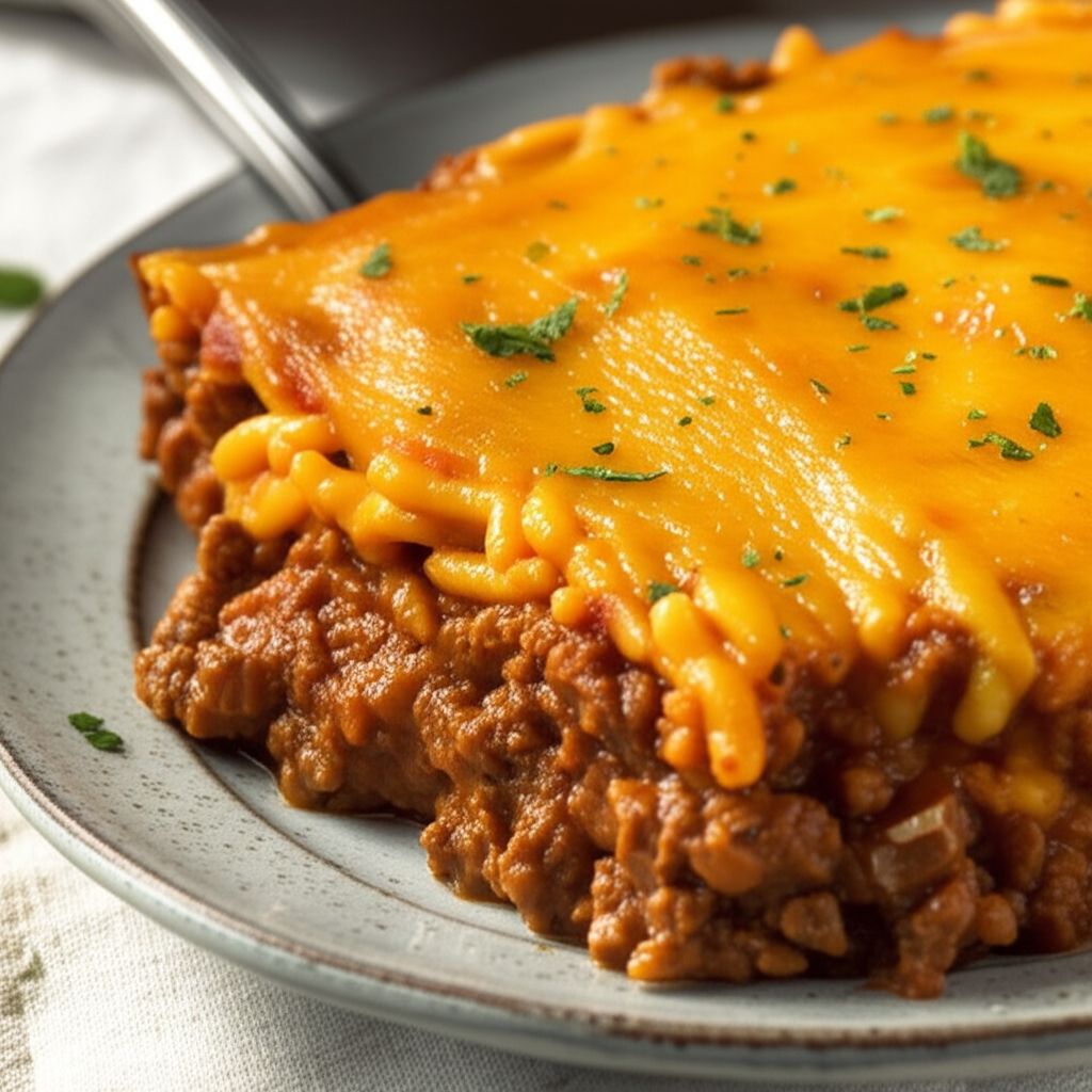Chili Casserole with Egg Noodles