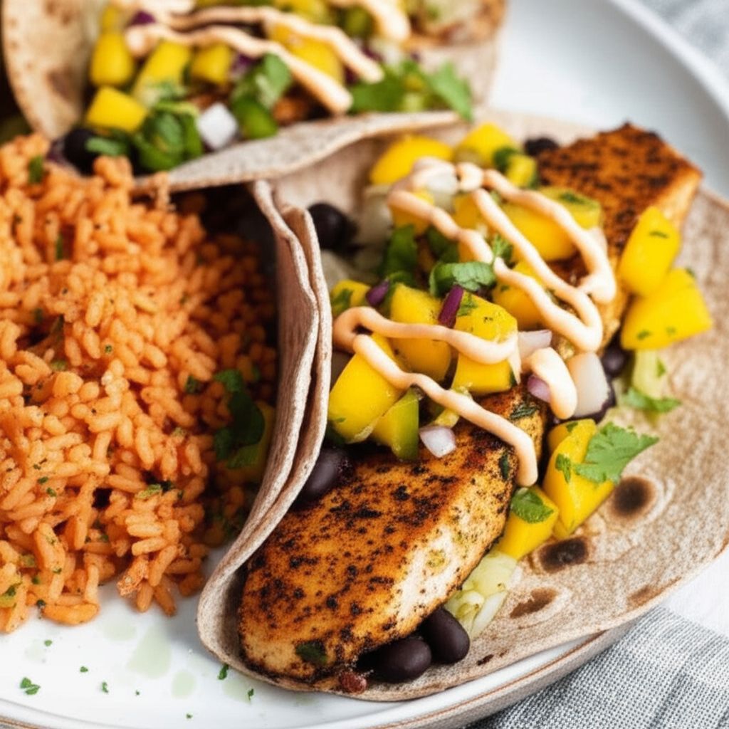 Chipotle Tilapia Tacos with Mango-Cilantro Salsa