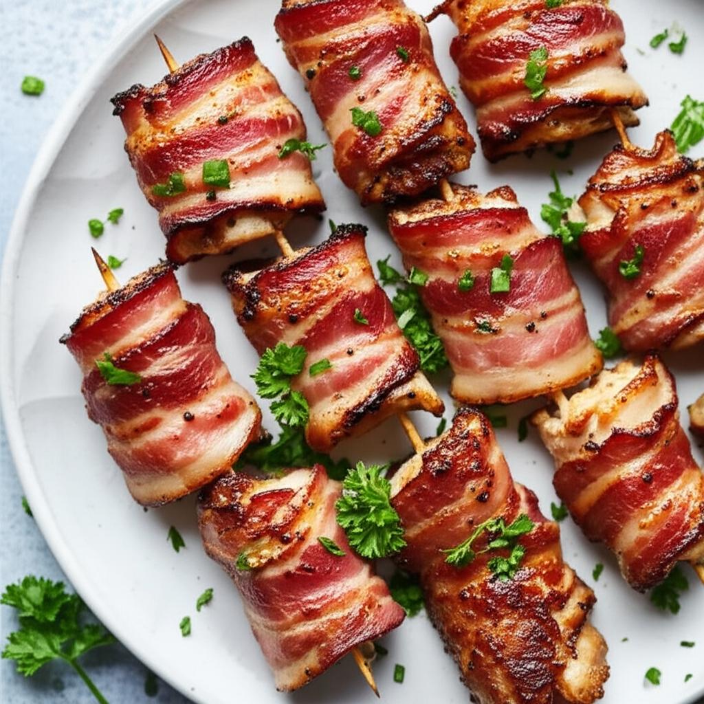 Creamy Bacon-Wrapped Baked Chicken Thighs
