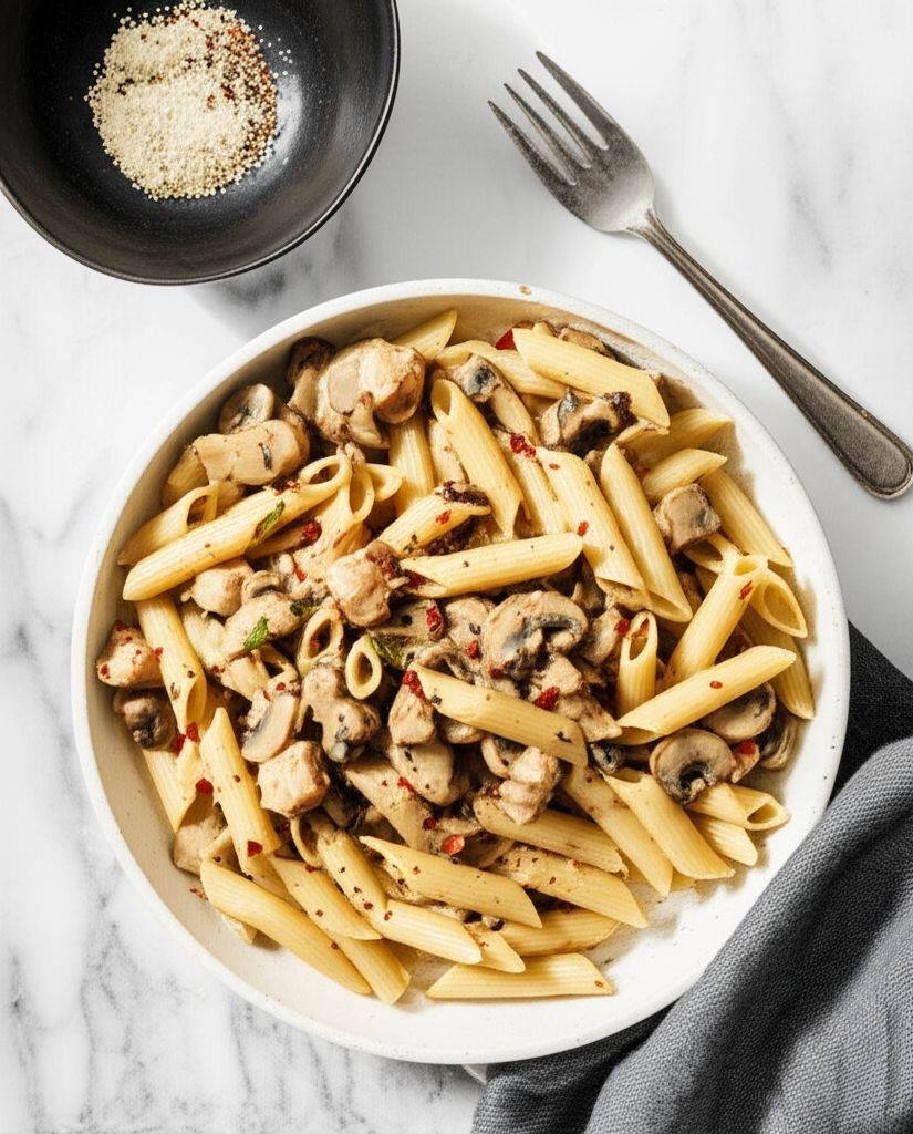 Healthy Creamy Chicken and Pasta