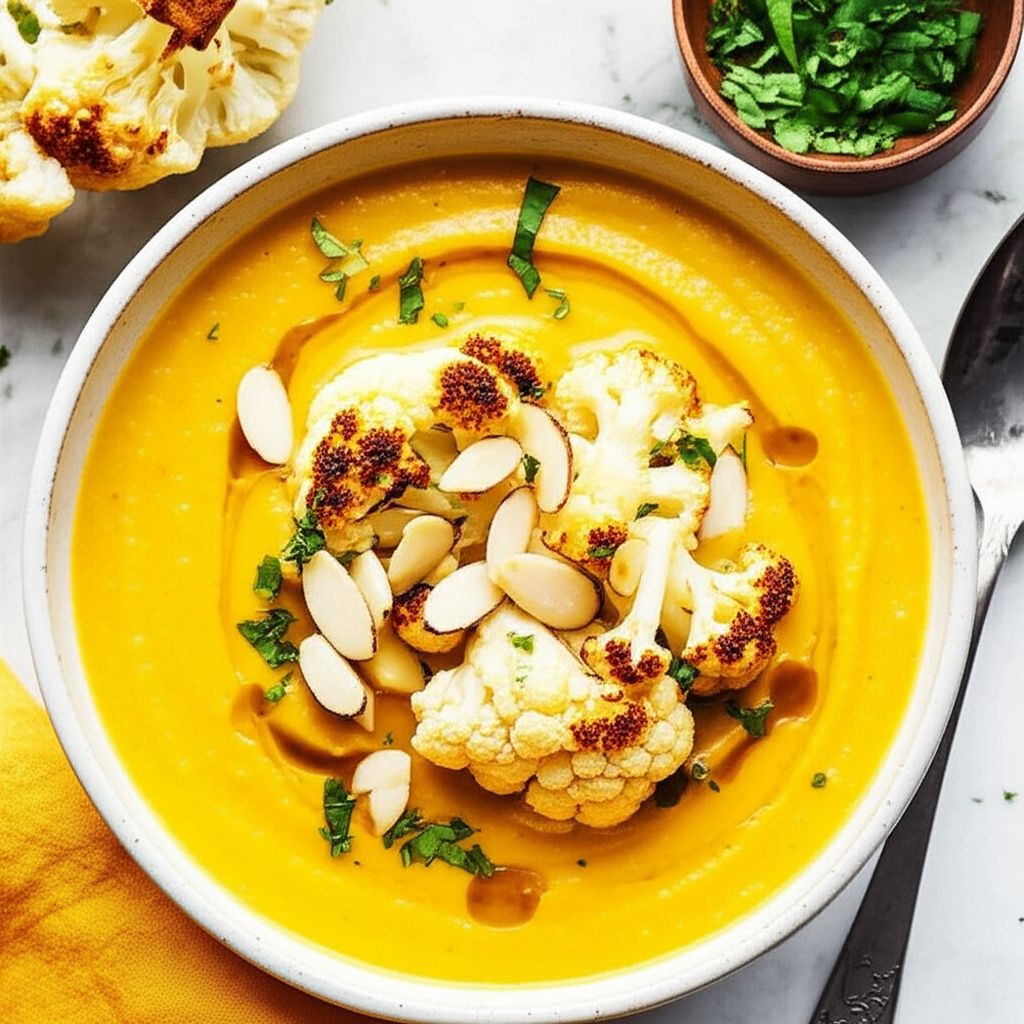 Healthy Roasted Cauliflower Soup