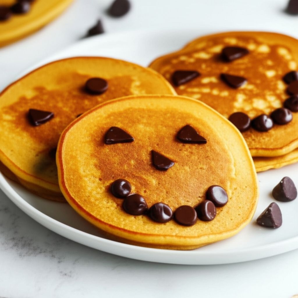 Jack-O-Lantern Pumpkin Pancakes