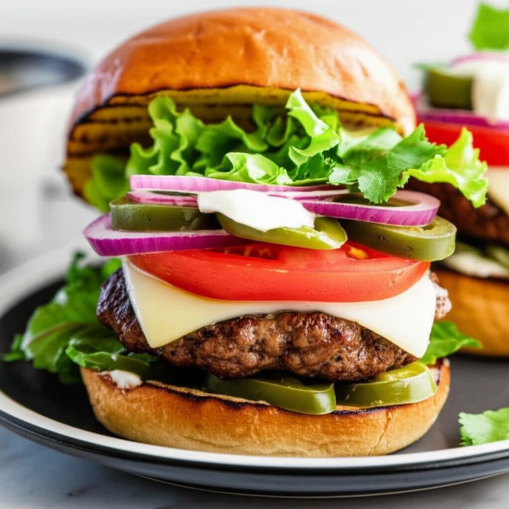 Jalapeno-Blue Cheese Burgers