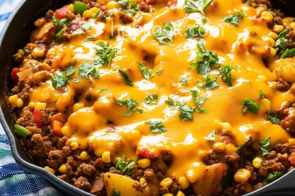 Mexican Ground Beef and Potato Skillet