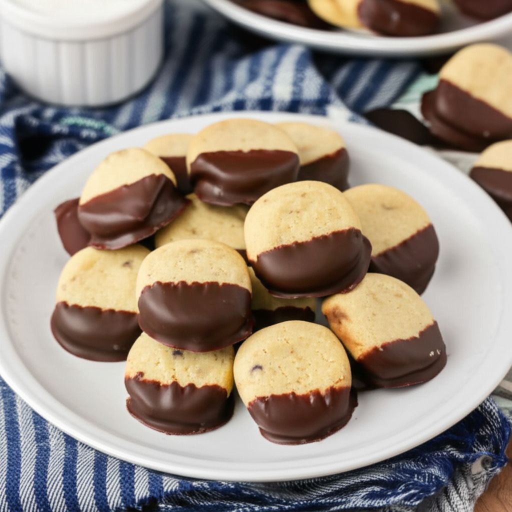 Mini Chocolate Chip Shortbread Cookies