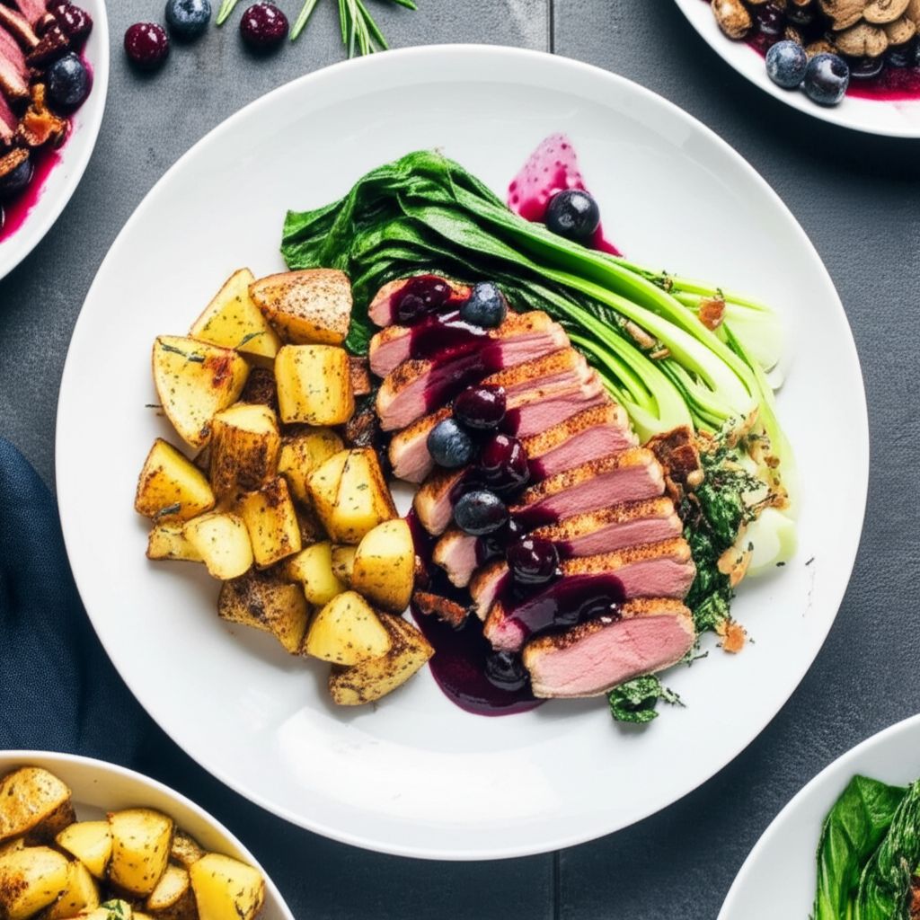 Pan-Seared Duck Breast with Blueberry Sauce