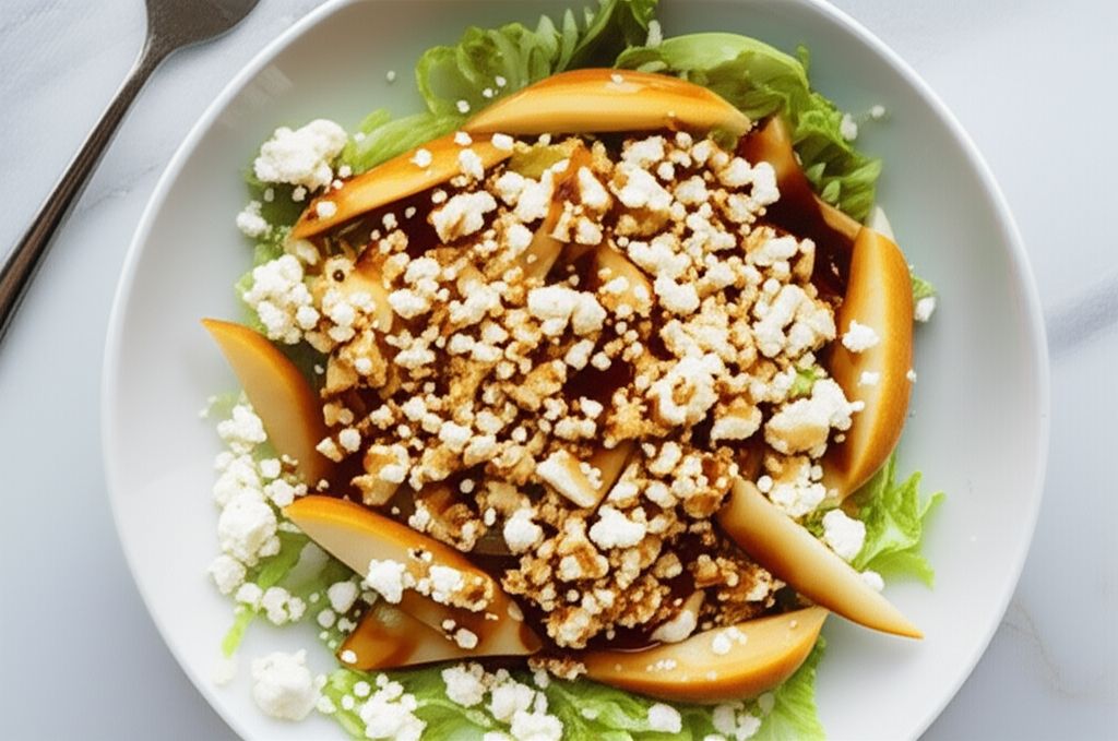 Pear, Feta, and Lettuce Salad