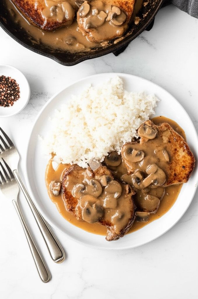 Pork Chops with Mushrooms and Onions