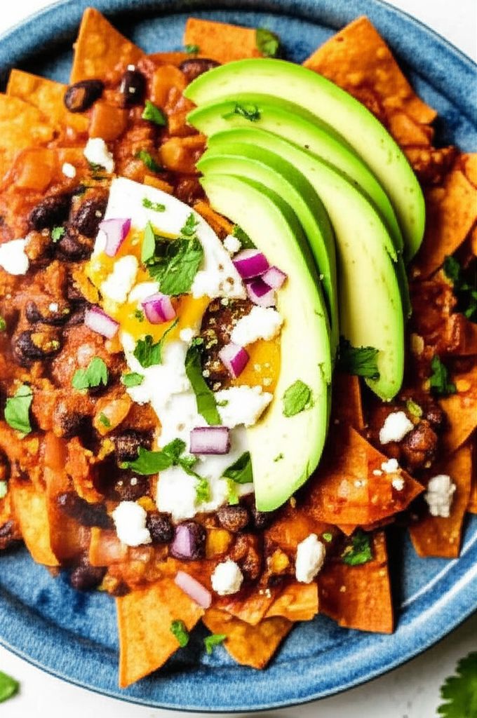 Quick Black Bean Chilaquiles