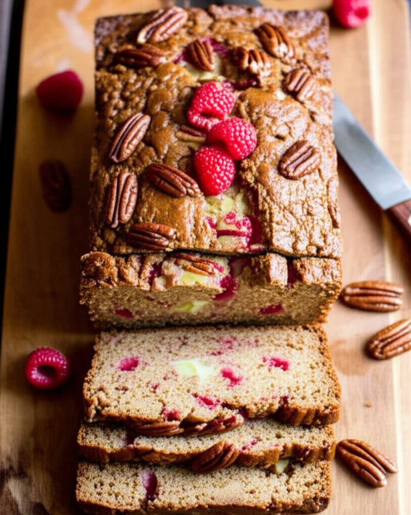 Raspberry/Pear/Pecan Bread