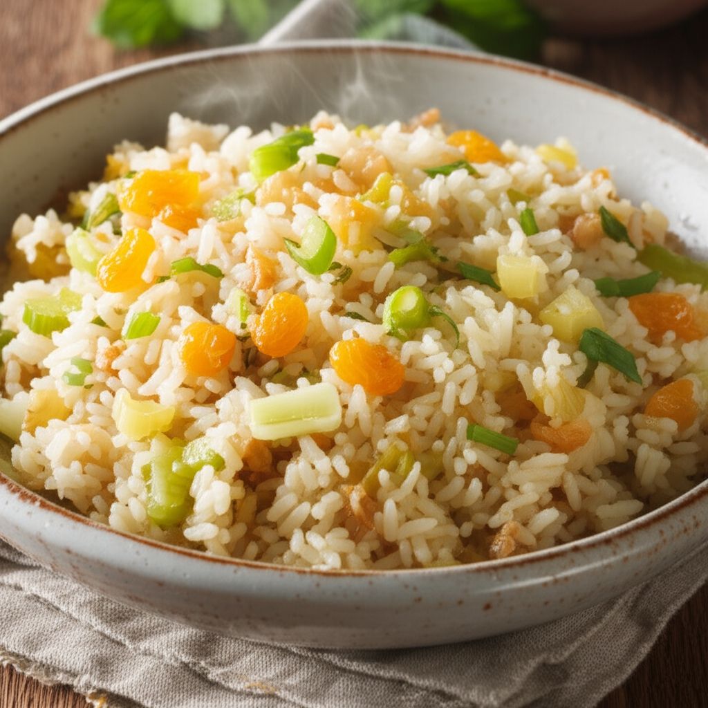 Rice Pilaf with Raisins and Veggies