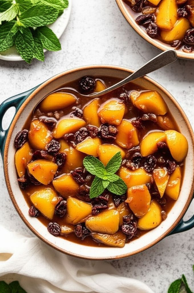 Roasted Pear Mango Chutney