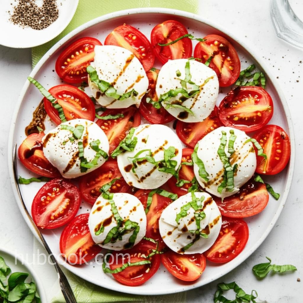 Roasted Tomatoes and Burrata Caprese Salad