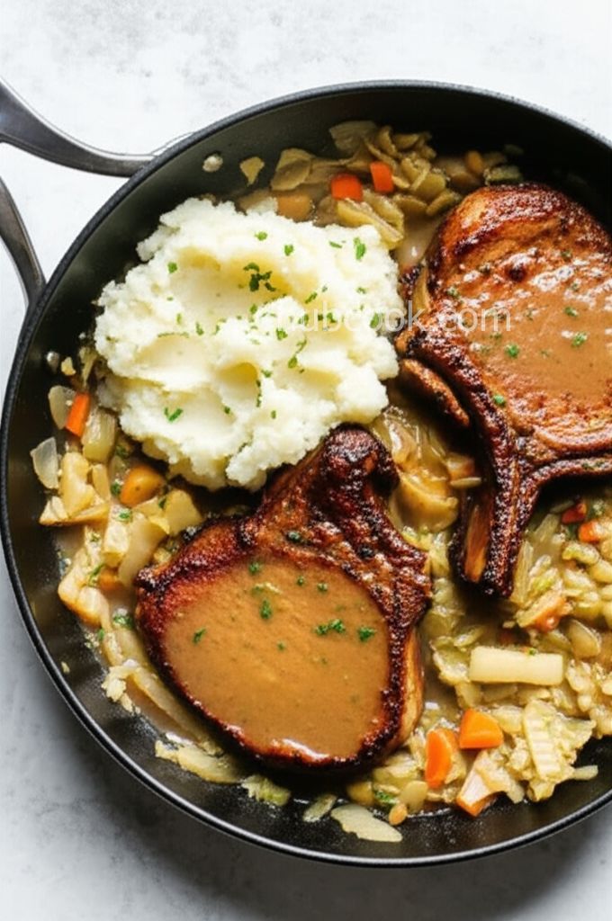 Simple Pork and Cabbage Skillet
