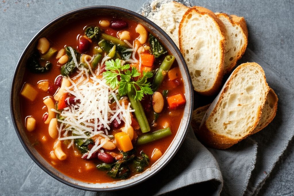 Slow Cooker Vegetarian Minestrone